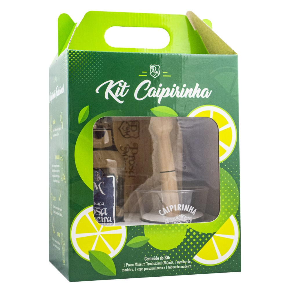 Kit Caipirinha Prosa Mineira 250ml Cachaçaria Nacional
