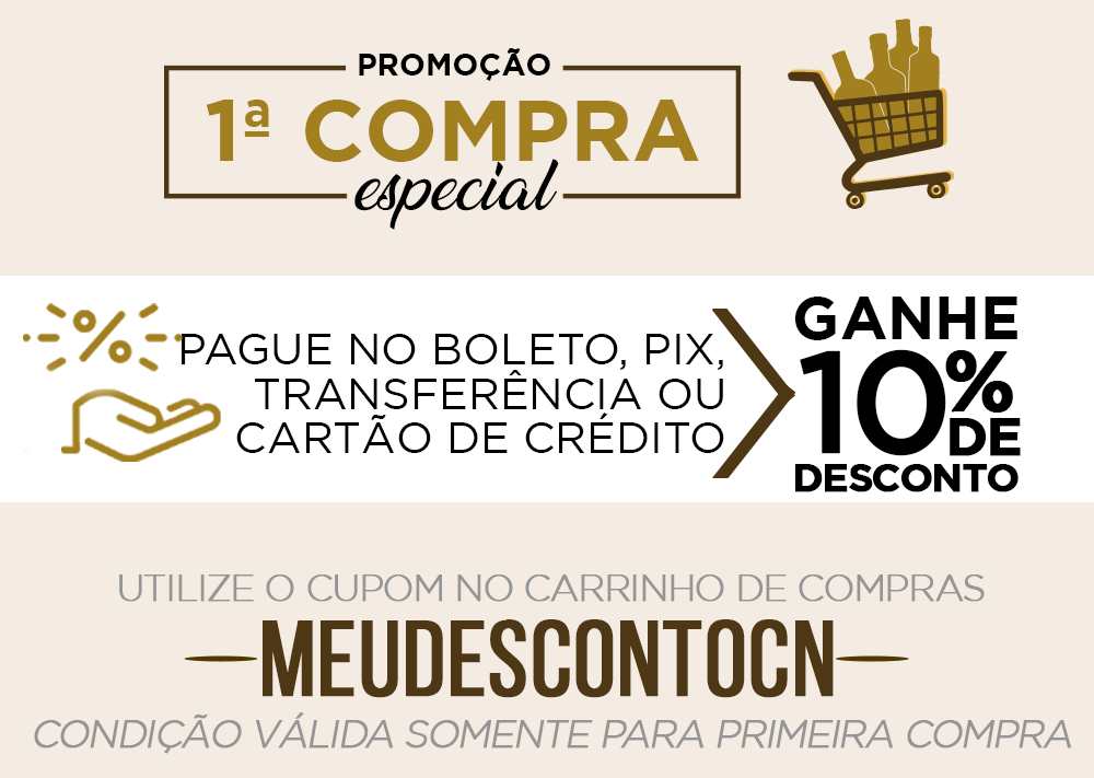 Banner Desktop Categoria Cachaça 10%OFF primeira compra