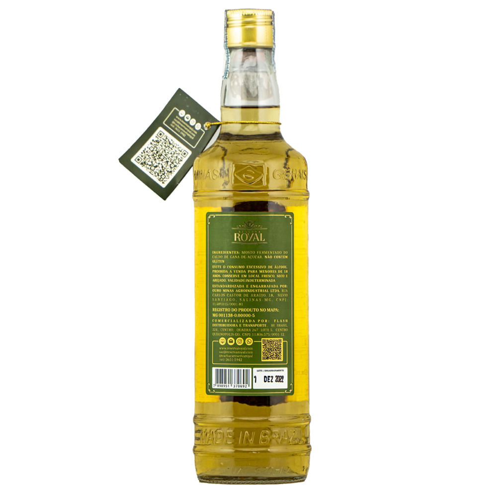 Cachaça Royal Amburana 670ml - Cachaçaria Nacional